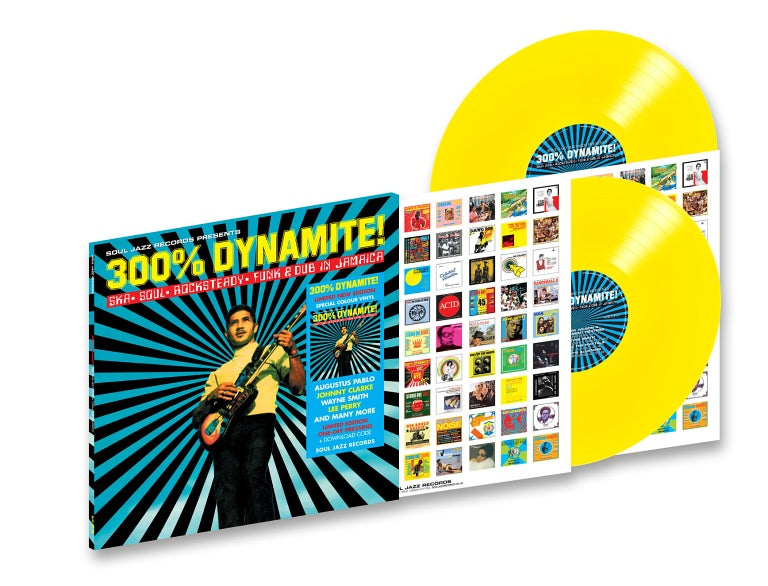 Soul Jazz Records Presents - 300% Dinamite, Ska, Soul, Rocksteady, Funk And Dub In Jamaica: 2LP Amarillo (RSD24))