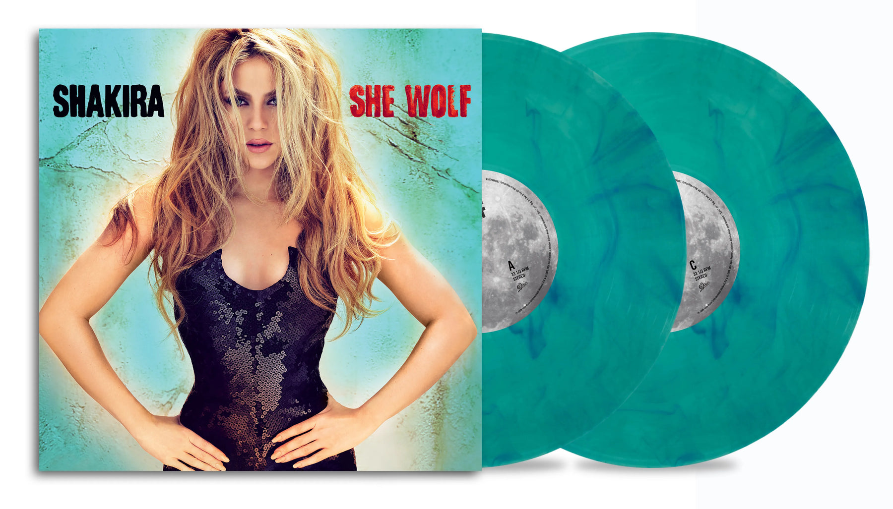 Shakira - She Wolf: 2LP Azul Splatter