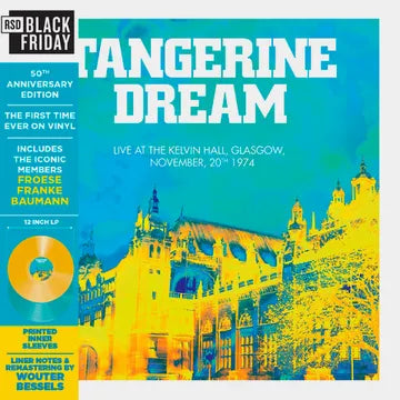 Tangerine Dream - ive at the Kelvin Hall, Glasgow 1974: 50th Anniversary Editon: 2LP Amarillo y Azul (RSDBF24)