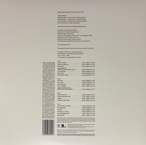 Cheap Trick – Out To Get You! Live 1977 | 2LP (RSD2020)