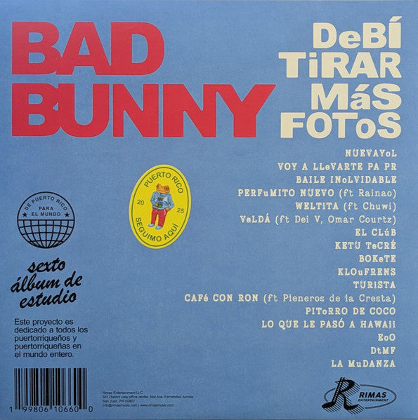 Bad Bunny – Debí Tirar Más Fotos | 2LP Blanco