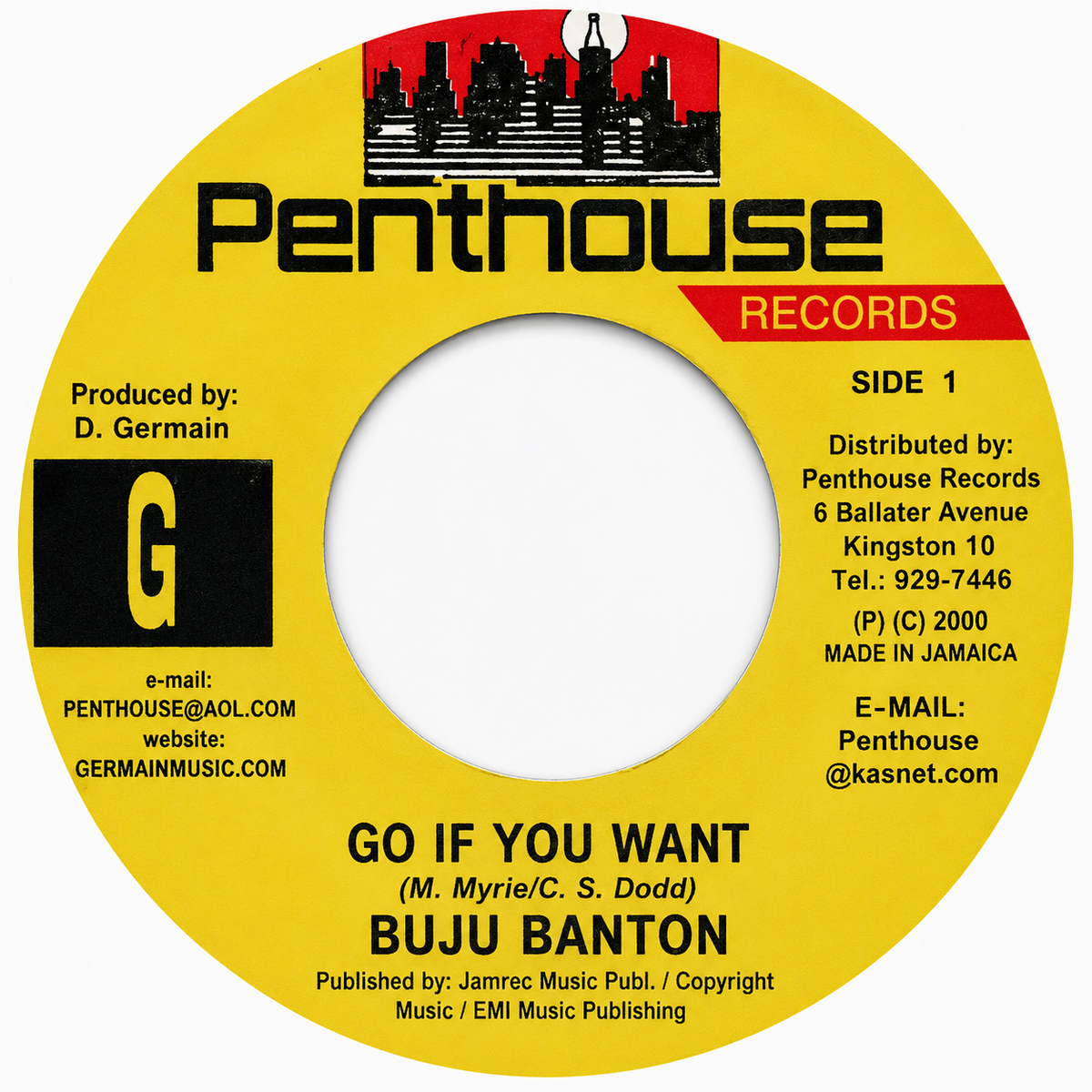 Buju Banton - Go If You Want / Version (Penthouse) 7"