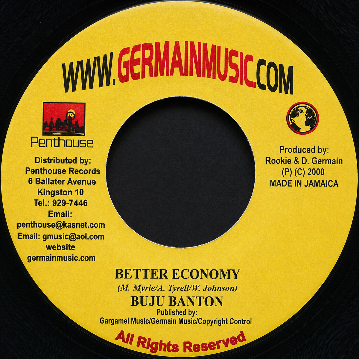 Buju Banton - Better Economy / Version (Penthouse) 7"